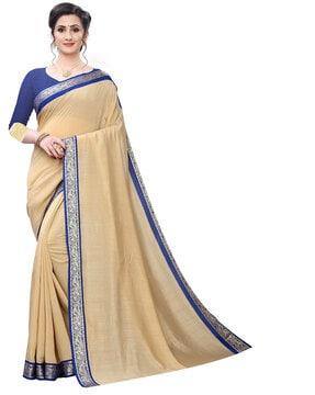 traditional saree with contrast border