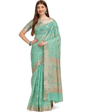 traditional saree with contrast border