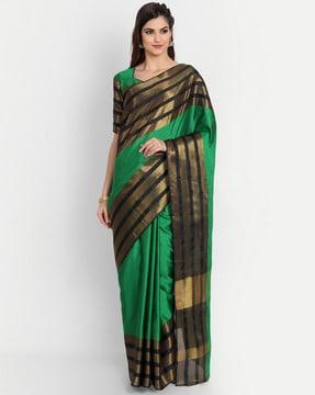 traditional saree with contrast border