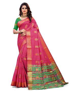 traditional saree with floral print