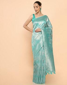 traditional saree with tassels