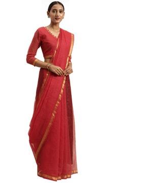 traditional saree with textured pattern