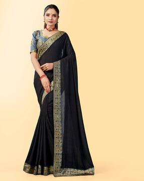 traditional woven saree with blouse piece