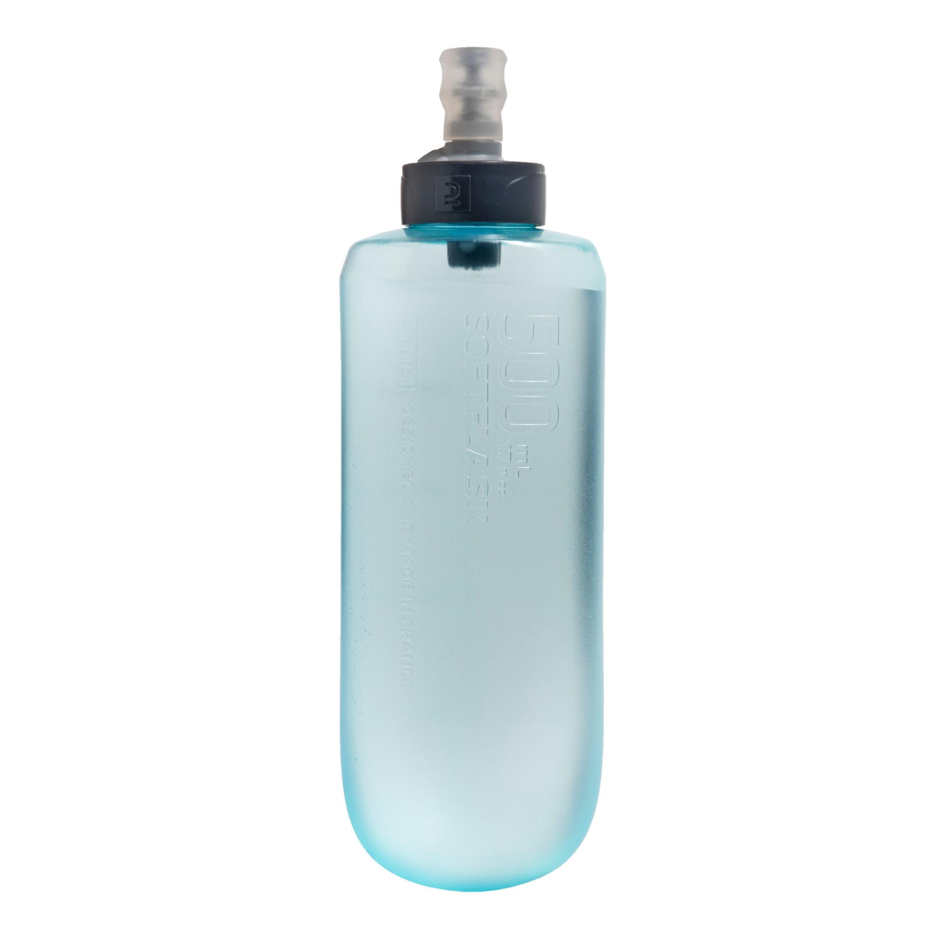 trail running flexible extruded 500 ml water bottle - blue