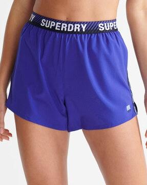 train loose shorts with elasticated waistband