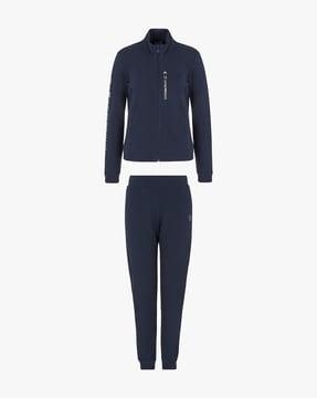 training tracksuit with vertical logo print