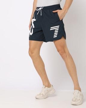 training polyester maxi logo shorts