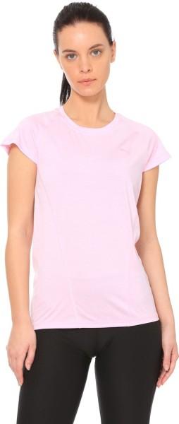 training wind vest women solid round neck polyester pink t-shirt