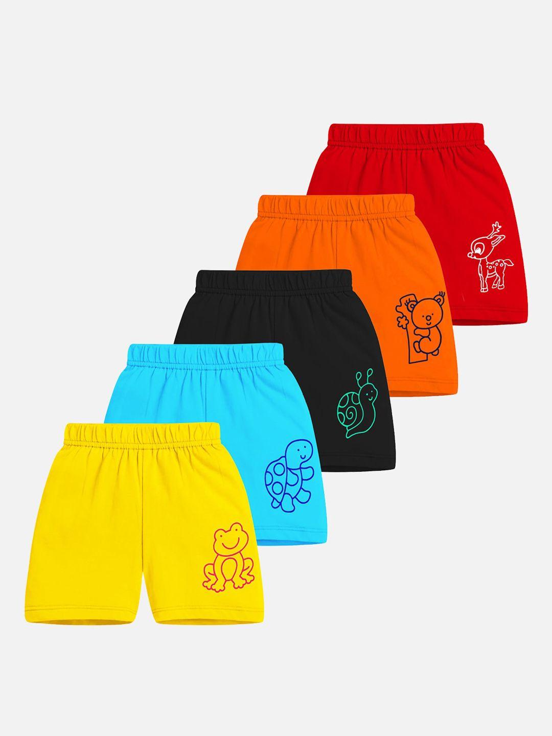 trampoline kids pack of 5 high-rise cotton shorts