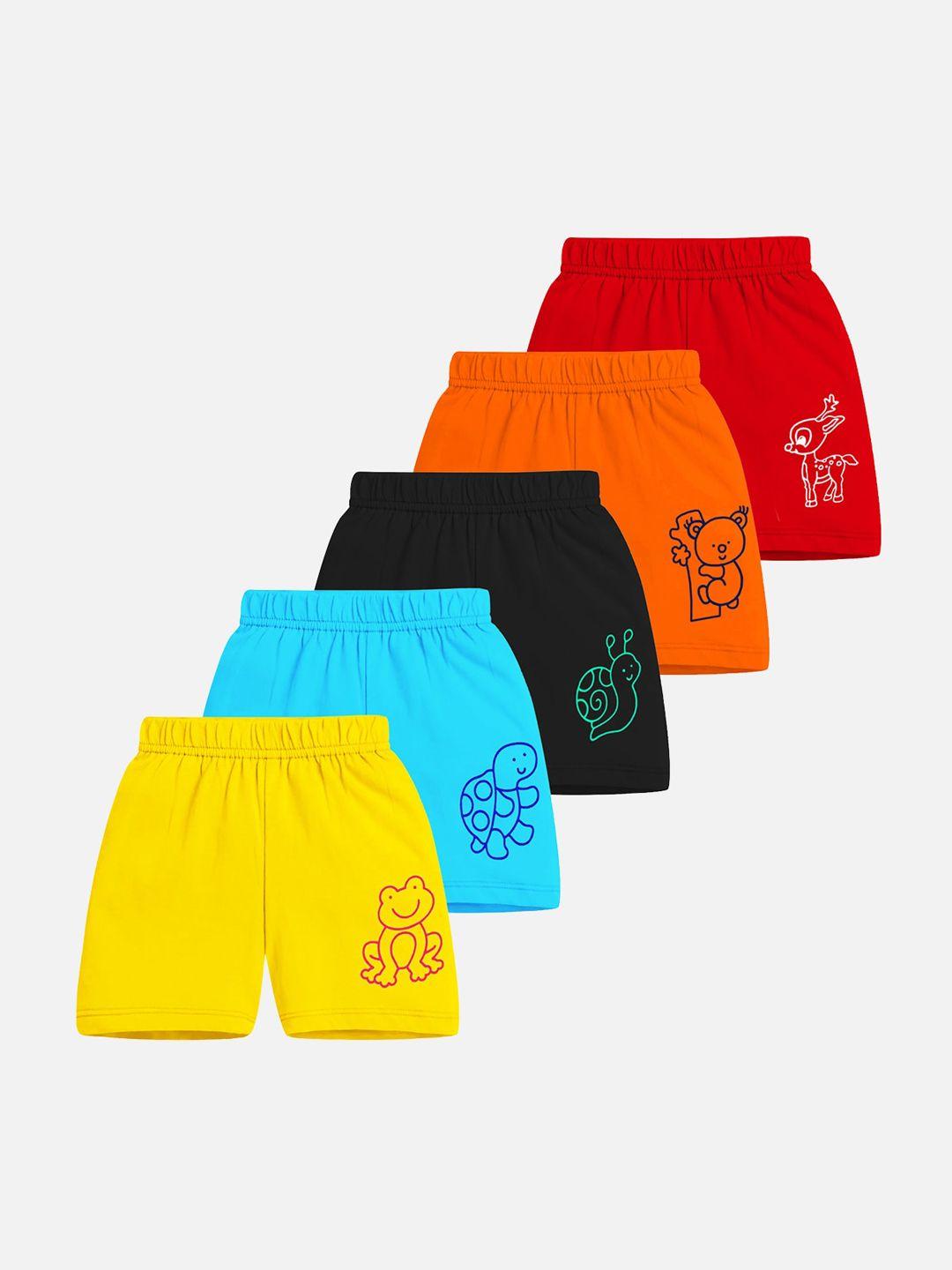 trampoline boys pack of 5 graphic printed shorts