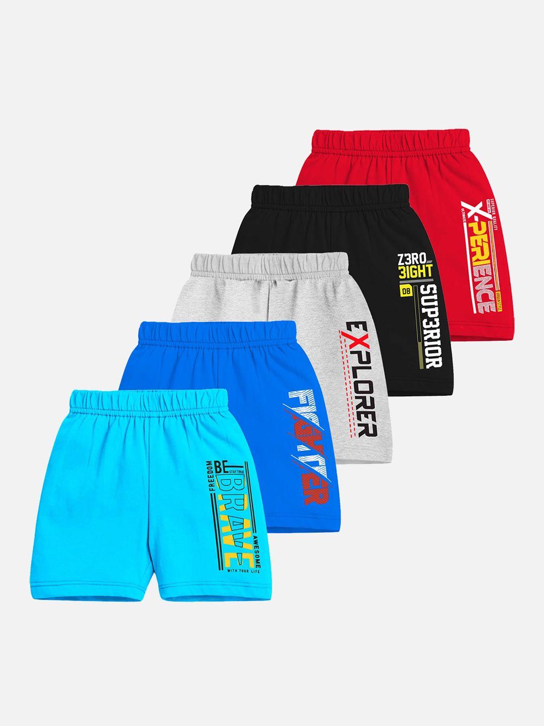 trampoline kids pack of 5 high-rise cotton shorts