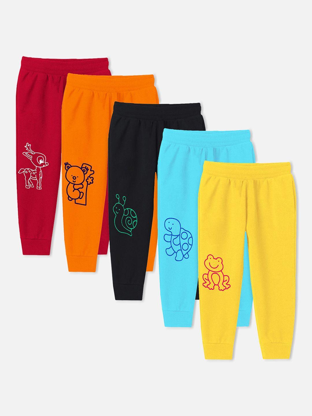 trampoline kids pack of 5 printed cotton lounge pants
