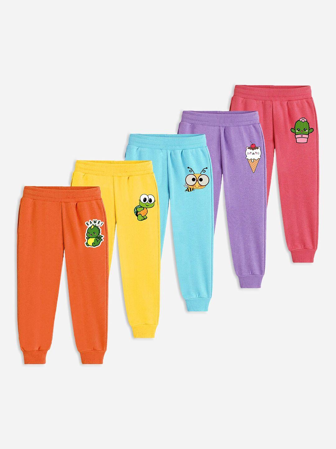 trampoline pack of 5 kids printed cotton lounge pants