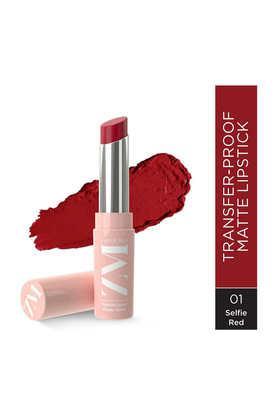 transfer proof power matte lipstick - 01 selfie red