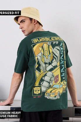 transformers: bumblebee cotton round neck men's t-shirt - multi