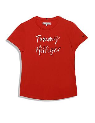 transitional cotton brand print t-shirt