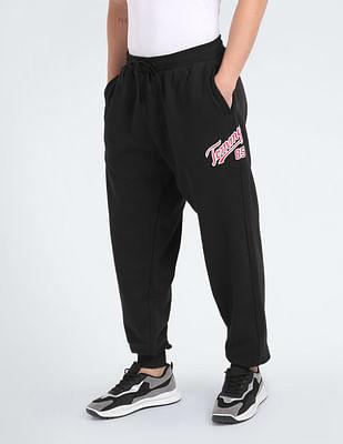 transitional cotton logo college joggers