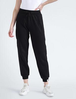 transitional cotton panelled joggers