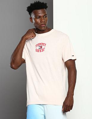 transitional cotton arched logo heathered t-shirt