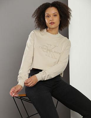 transitional cotton embroidered sweatshirt