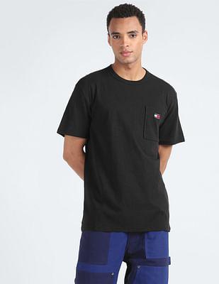 transitional cotton logo badge pocket t-shirt