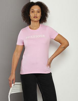 transitional cotton monotype embroidered t-shirt