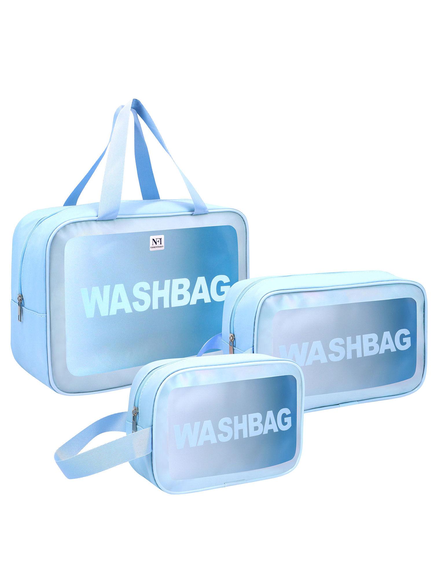 transparent wash bag makeup pouch for women (pack of 3)