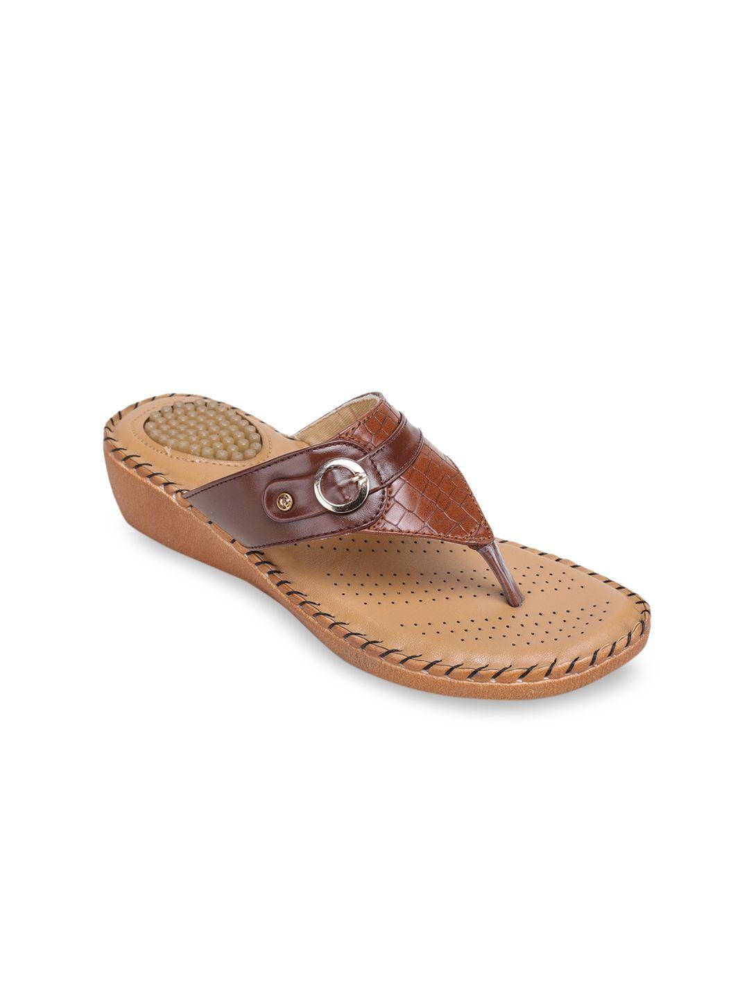 trase women brown animal textured casper open toe flats