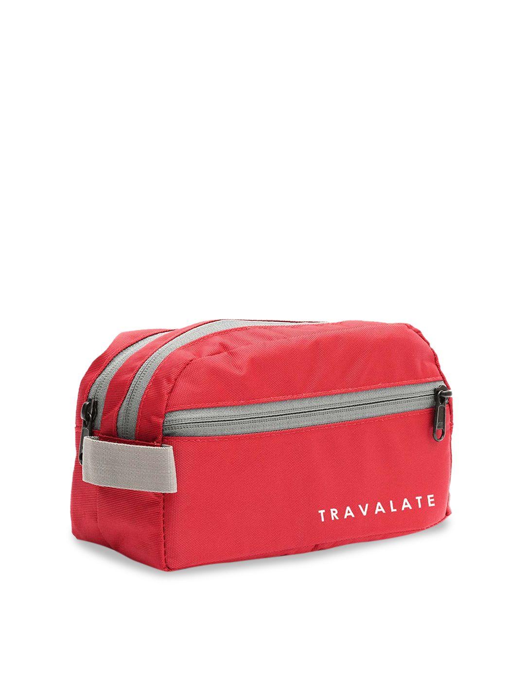 travalate red travel pouch