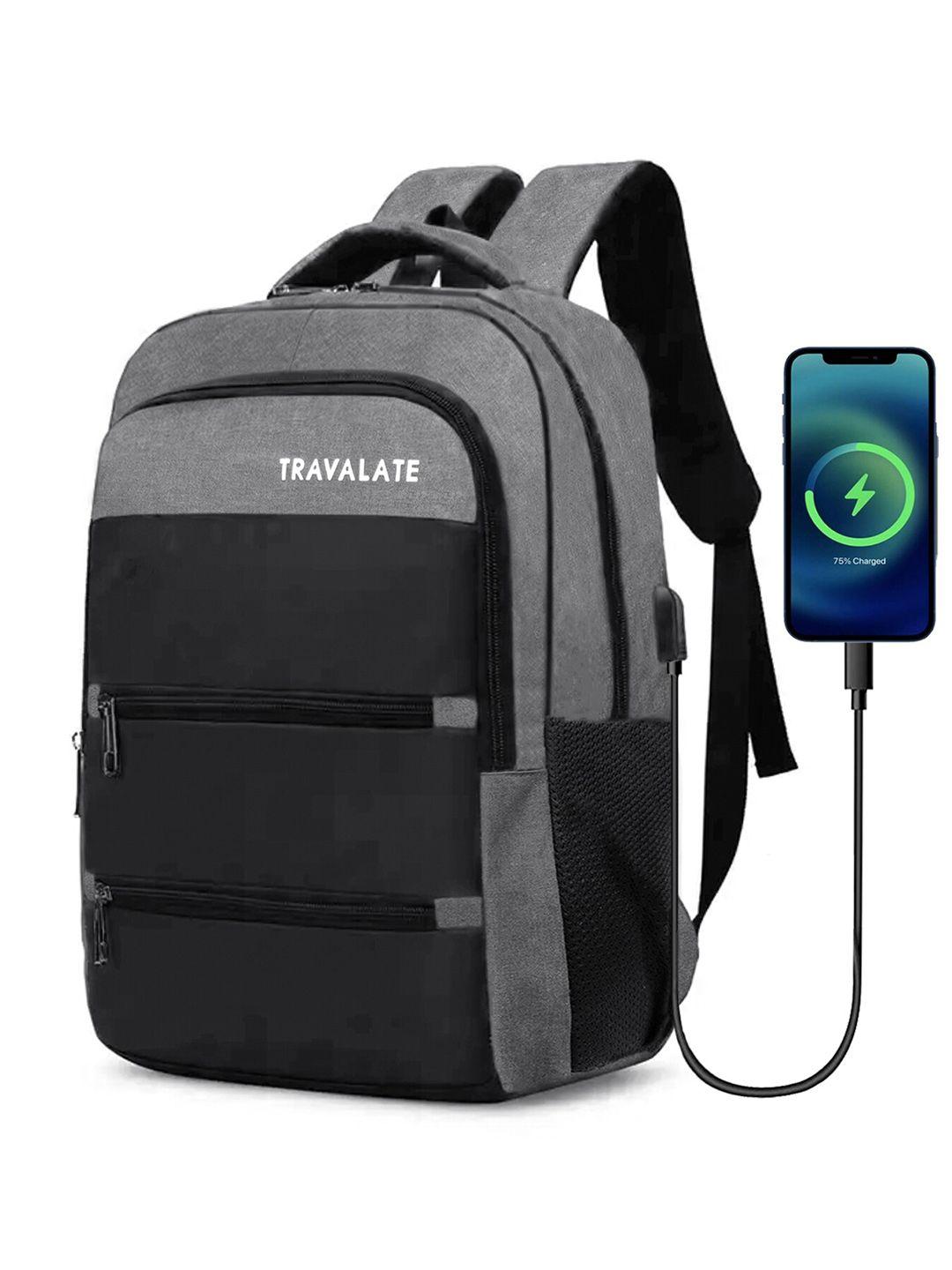 travalate unisex backpack with usb charging port