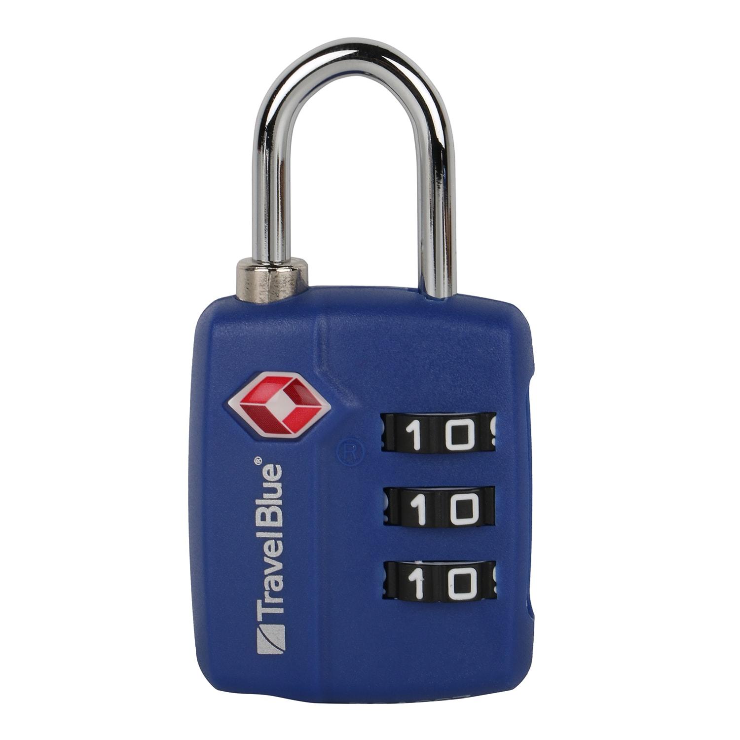 travel blue blue combination lock