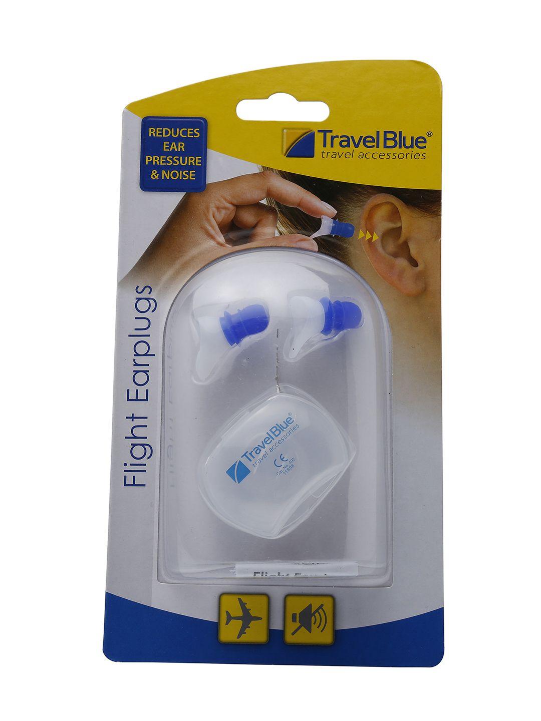 travel set of two blue ear plugs