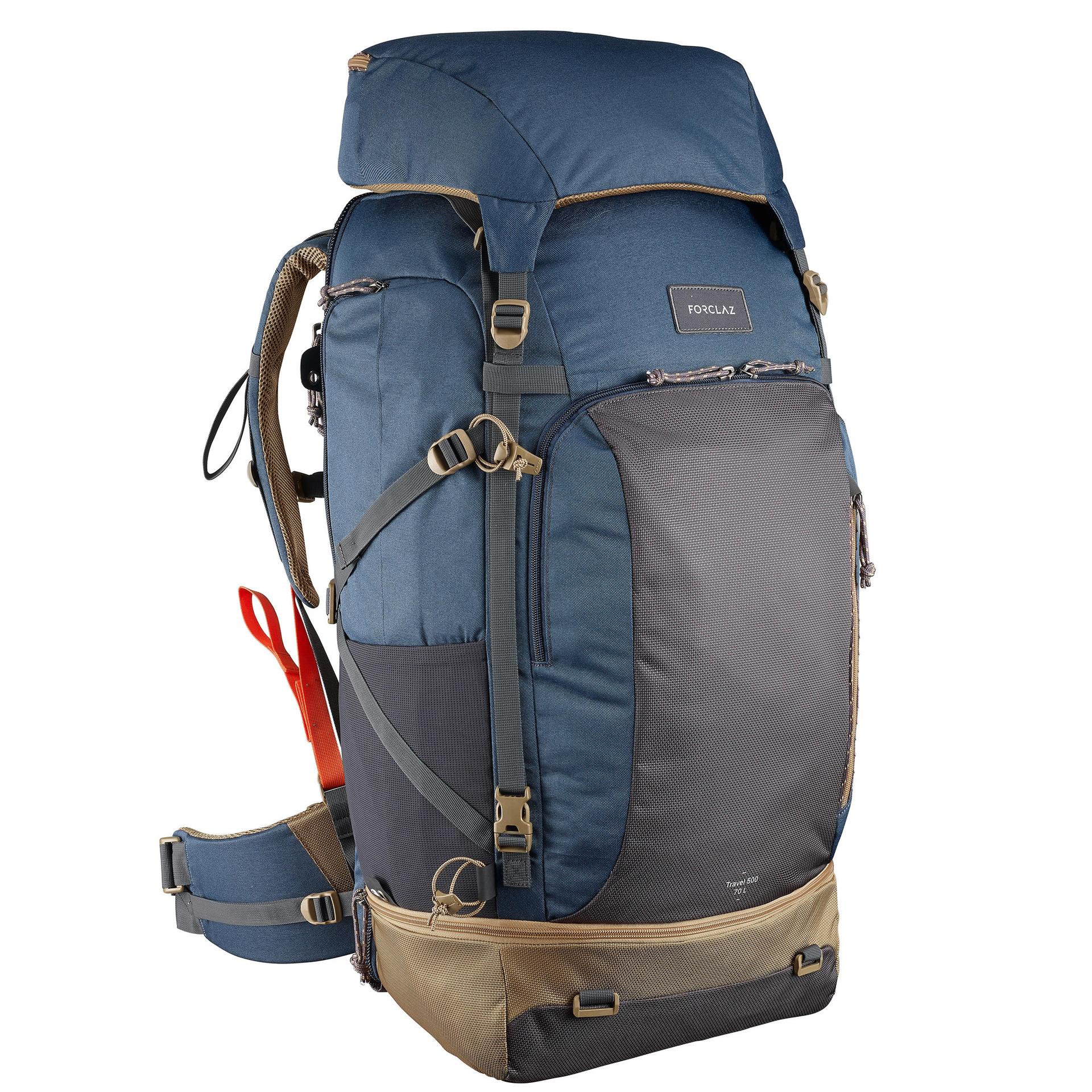 travel backpack 70 liters - travel 500 blue