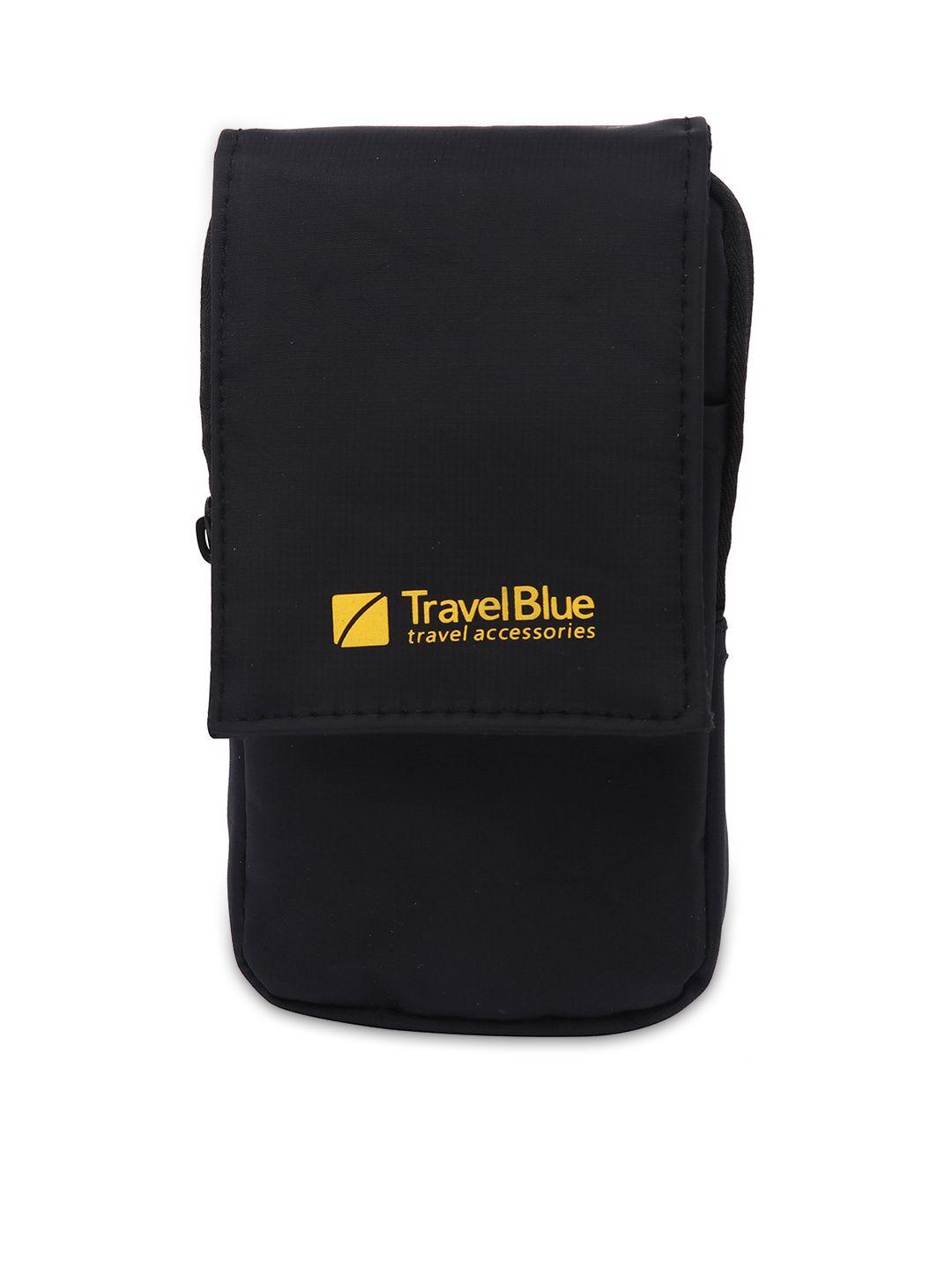 travel blue black smartphone pouch