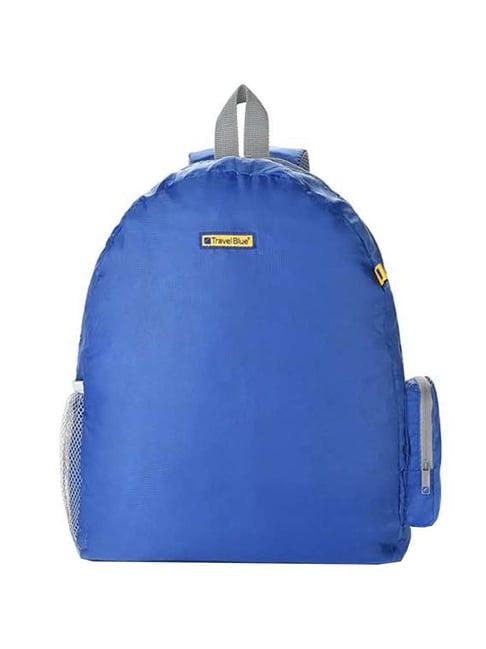 travel blue blue polyester foldable backpack