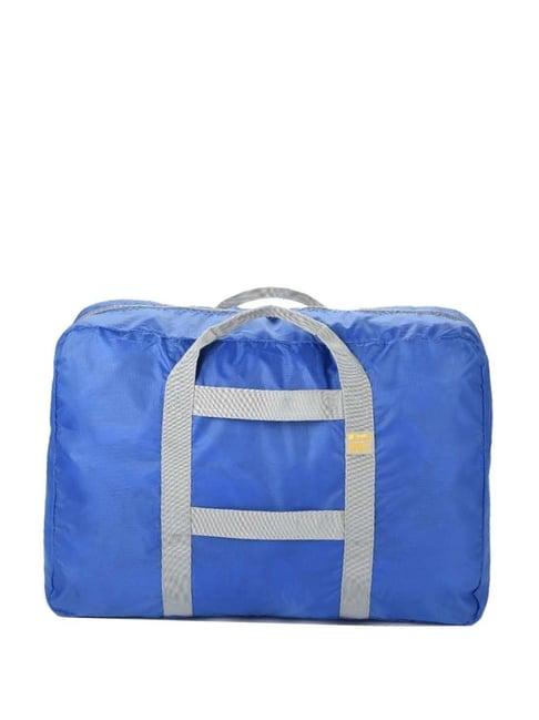 travel blue blue polyester foldable carry bag