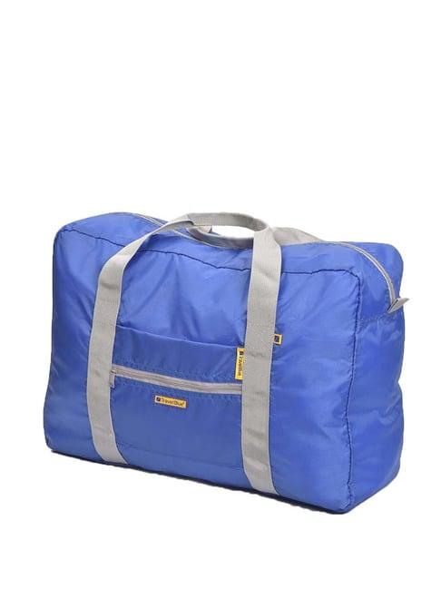 travel blue blue polyester foldable luggage