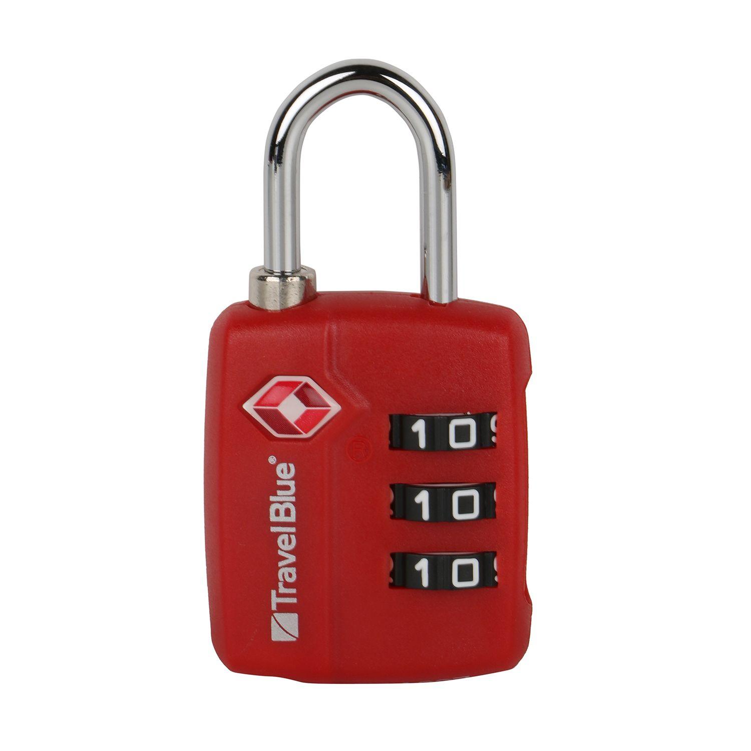 travel blue red combination lock