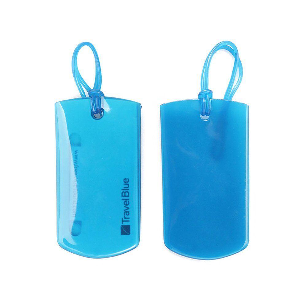 travel blue set of 2 blue jelly luggage tags