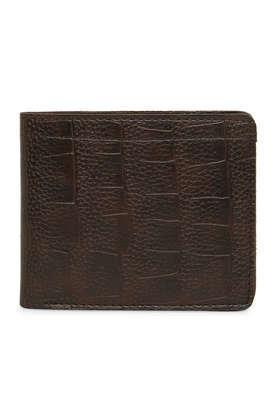travel faux leather formal wallet for men - brown