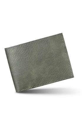 travel faux leather formal wallet for men - green
