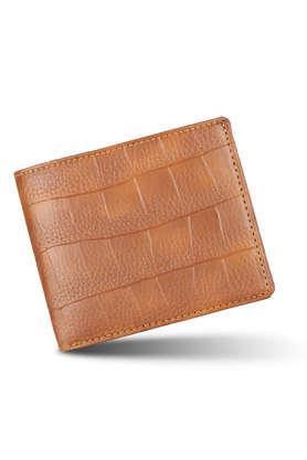 travel faux leather formal wallet for men - tan