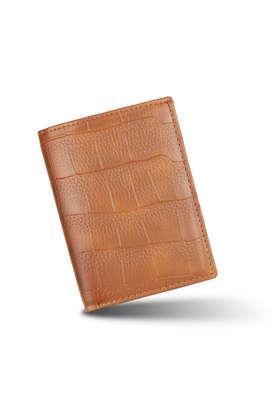 travel faux leather formal wallet for men - tan