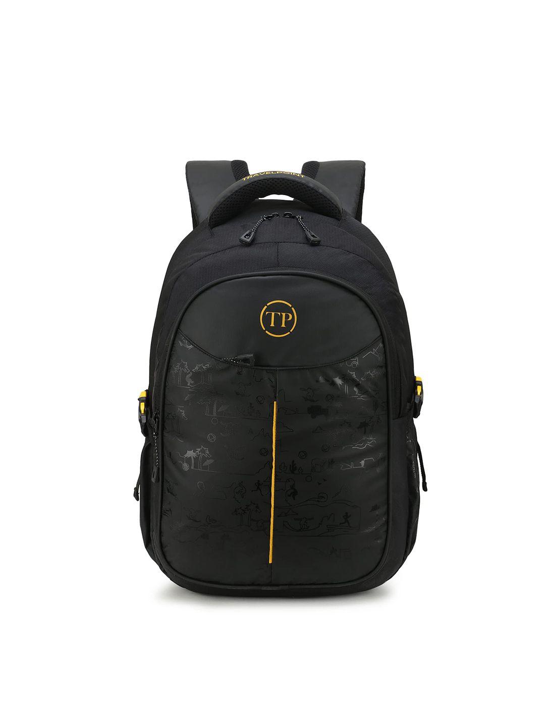 travel point brand logo backpack with compression straps
