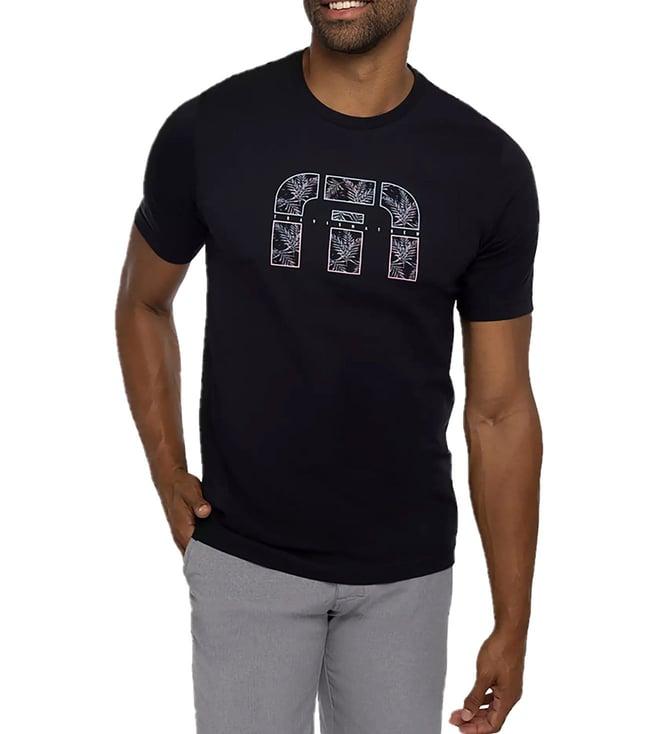 travis mathew black floral private palapa classic fit t-shirt