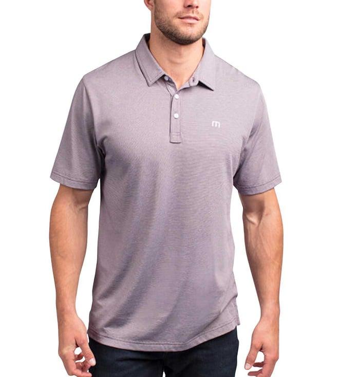 travis mathew blackberry cordial & white regular fit the zinna polo t-shirt