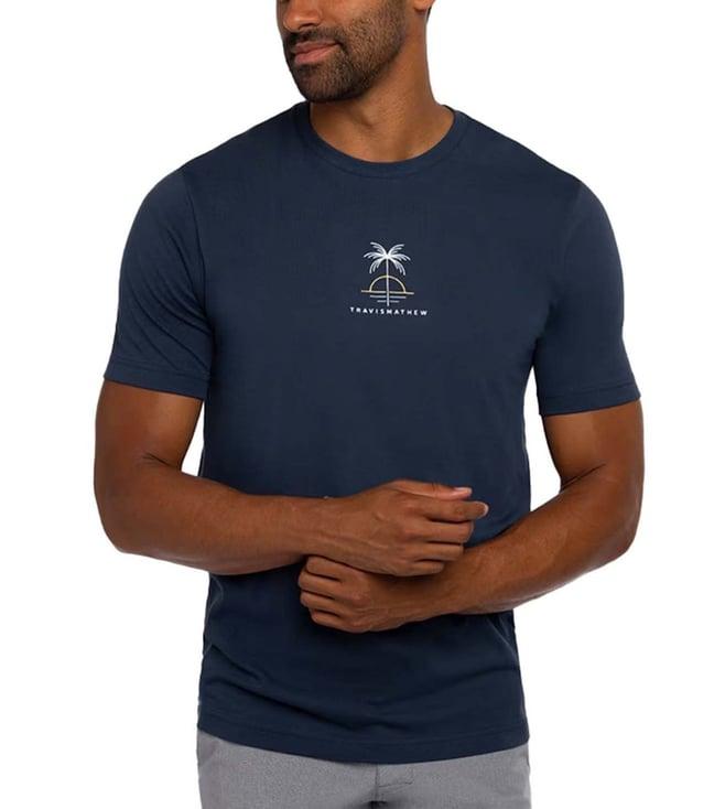 travis mathew dress blue logo manana classic fit t-shirt