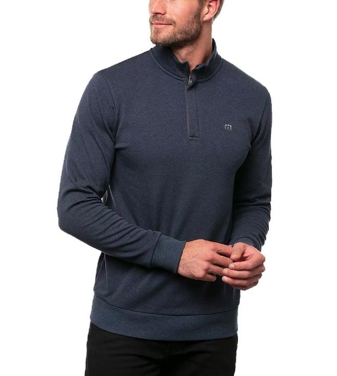 travis mathew heather blue cloud 2.0 classic fit sweatshirt