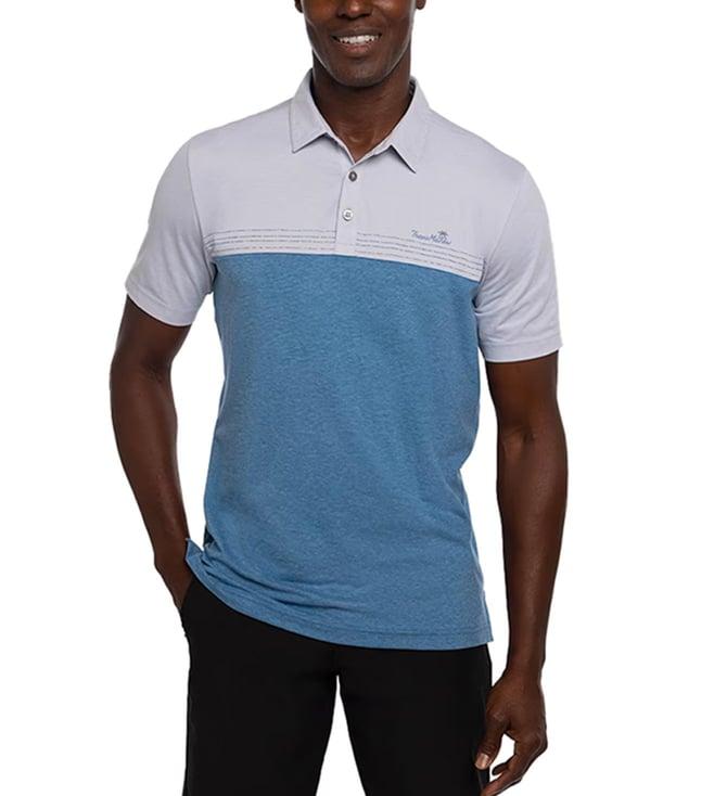 travis mathew heather light grey libations classic fit polo t shirt