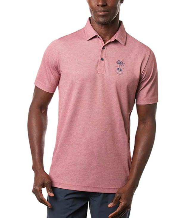 travis mathew heather ruby wine long weekend classic fit polo t-shirt